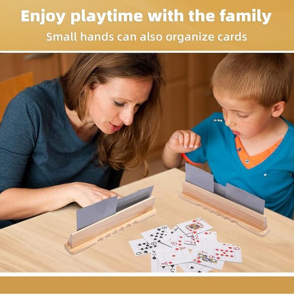 Card Holders for Playing Cards, Wooden Playing Card Holder, 2 Pcs. - Picture 6 of 13